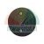 Black round plastic manhole cover with anti-slip texture and two screws