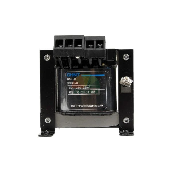 CHINT NDK-50 industrial control transformer with 380V/220V input and multiple outputs 36V, 24V, 12V, 6V.