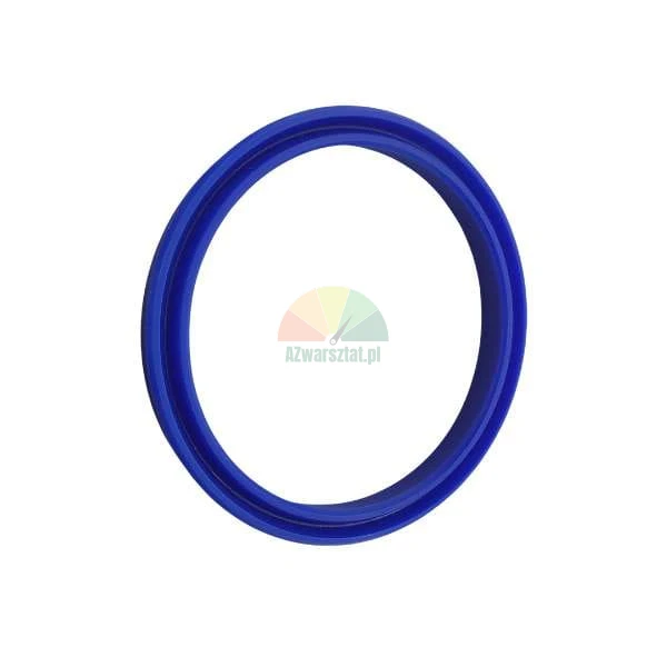 Blue hydraulic U-cup seal ring isolated on white background