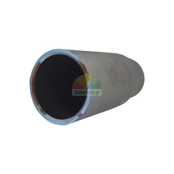 Thick-walled steel pipe, hydraulic cylinder barrel on a white background.