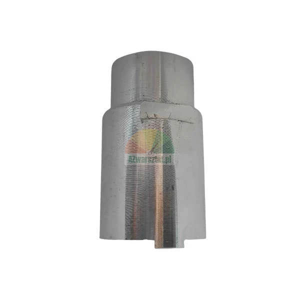 Metal socket or adapter with a cylindrical shape and visible machining marks on a white background.