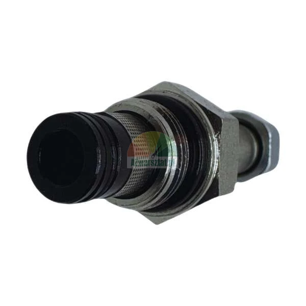 Metal hydraulic valve cartridge with O-rings and hexagonal nut