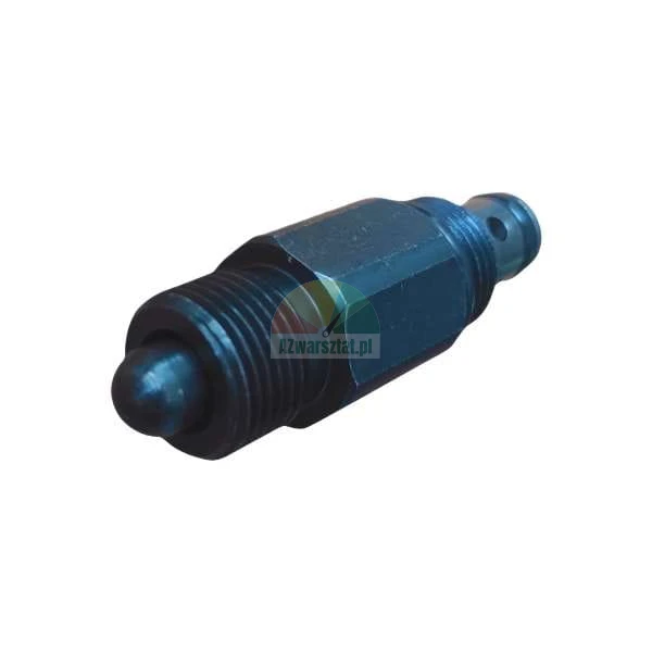 Metal ball plunger with threaded body and hexagonal nut section on a white background.