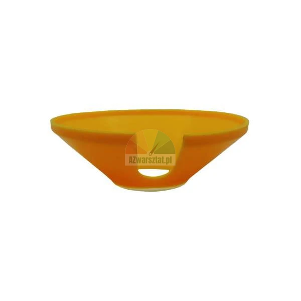 Yellow training saucer cone with a cutout for a pole