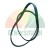 Black multi-ribbed serpentine drive belt for vehicles.