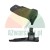 Black metal mounting bracket shown from two different perspectives.