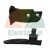 Black plastic mounting bracket shown from two different angles on a white background.