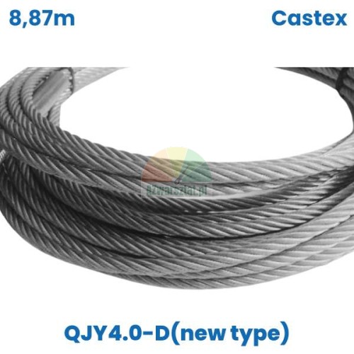 Castex replacement: 8.87m steel wire rope for QJY4.0-D (new type)