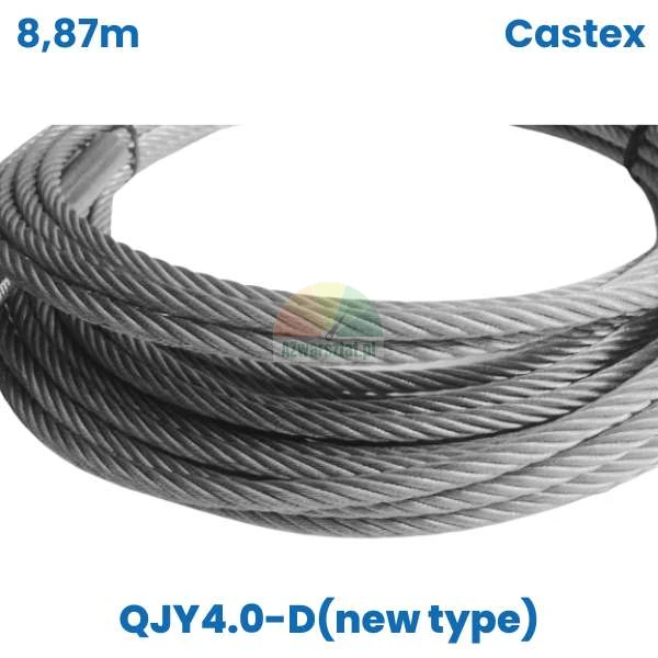 Castex replacement: 8.87m steel wire rope for QJY4.0-D (new type)