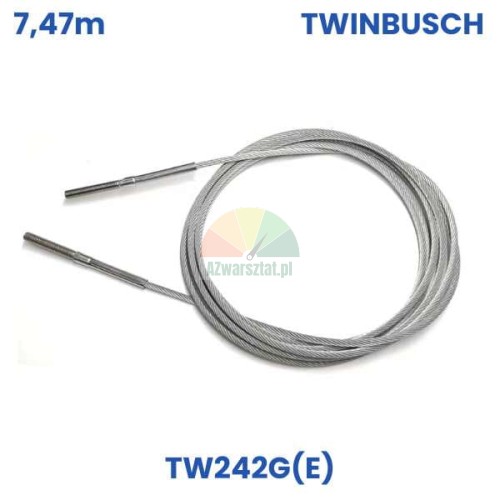Steel equalizer cable 7.47m for Twin Busch TW242G(E) lift