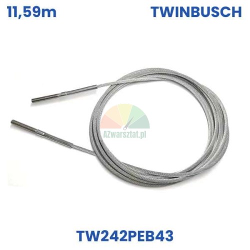 Steel cable for Twin Busch lift TW242PEB43 length 11.59m
