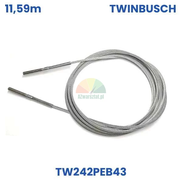 Steel cable for Twin Busch lift TW242PEB43 length 11.59m