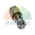 Metal hydraulic cartridge valve with black O-ring seals and multiple orifices.