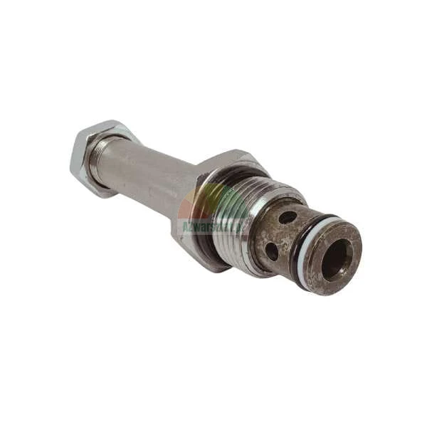 Metal hydraulic cartridge valve with o-rings and a lock nut