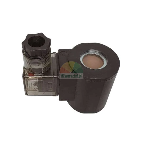 Solenoid valve coil with a transparent connector and cable gland
