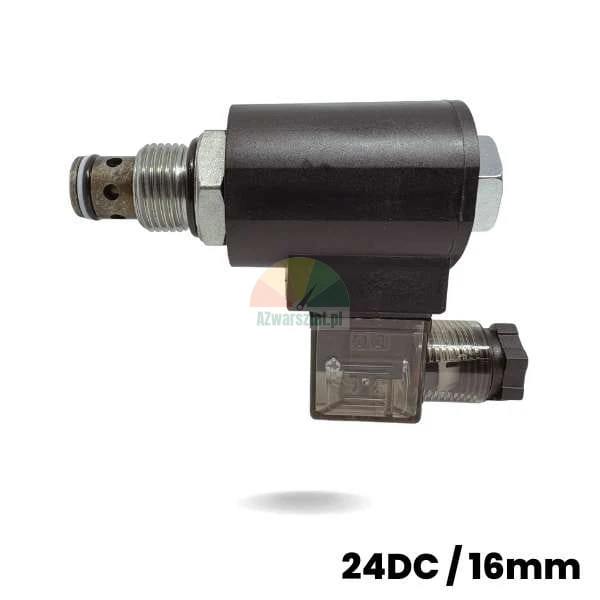 Electromagnetic coil with lowering valve 16mm 24V DC for hydraulic applications