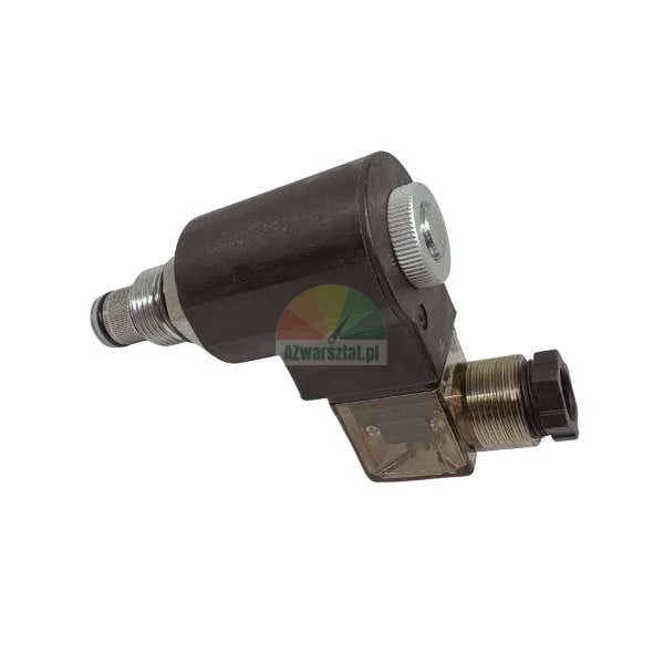 Hydraulic cartridge solenoid valve with coil and connector