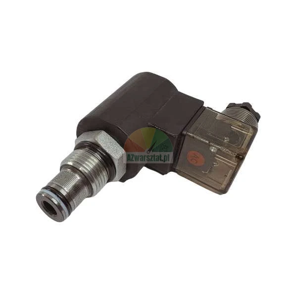 Hydraulic cartridge solenoid valve with coil and transparent electrical connector