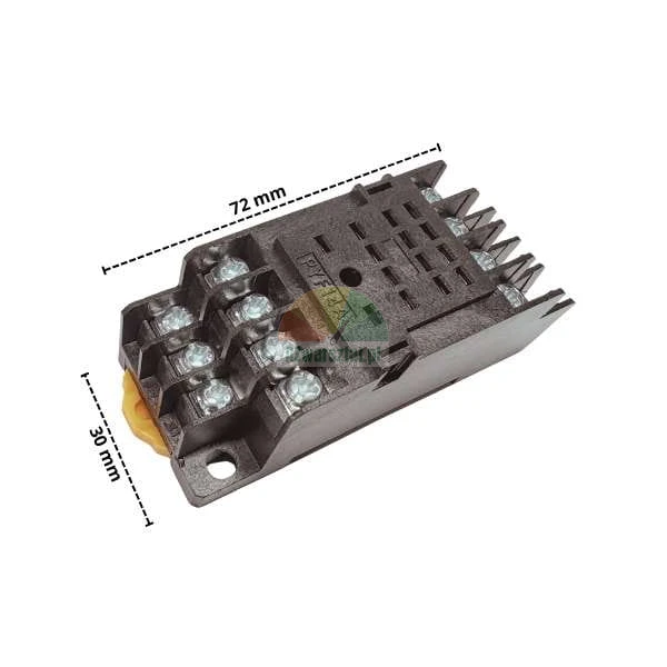 14-pin relay socket black 72x30 mm