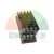 Black industrial relay socket with multiple screw terminals