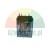 Industrial electromagnetic relay 5A 250VAC in a transparent blue housing with metal pins on top.