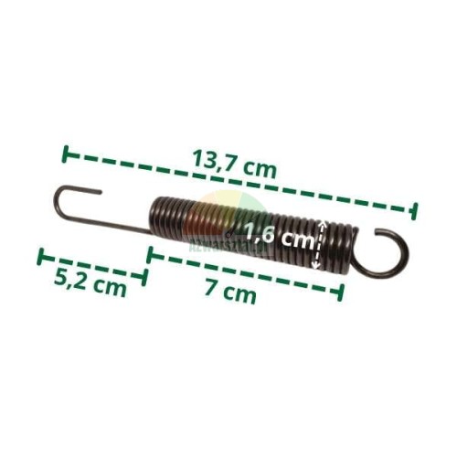 Metal tension spring 7cm with dimensions