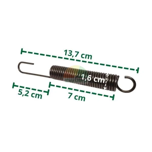 Metal tension spring 7cm with dimensions