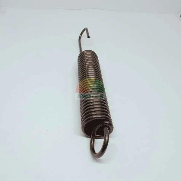 Metal extension spring with hooks on both ends.