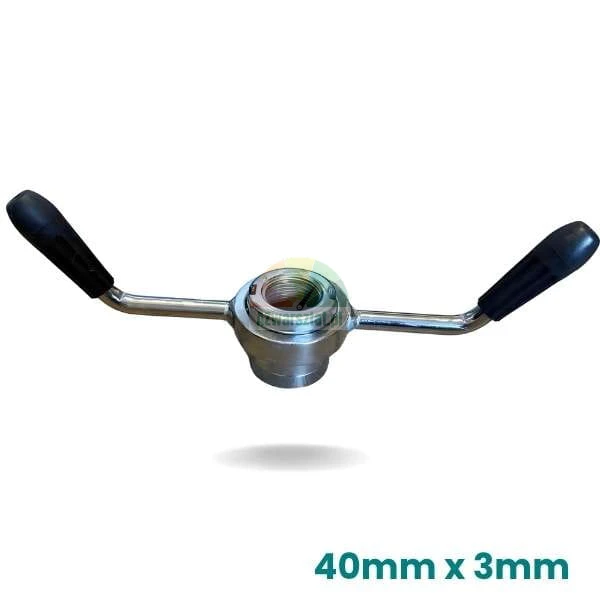 Metal quick release nut for truck wheel balancers 40mm x 3mm with black handles