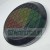 Round rubber arm pad for vehicle lifts featuring a diamond-textured surface and Rotary logo.