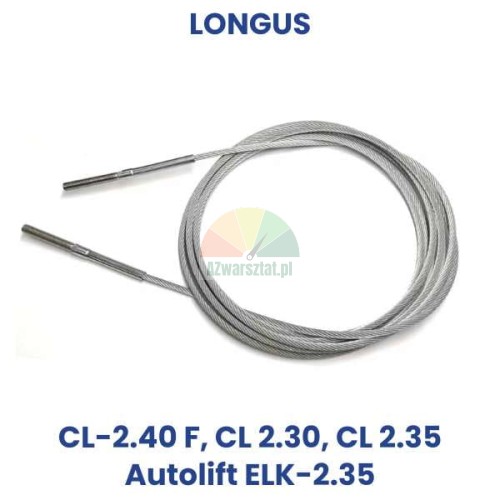 Steel lift cable for Longus CL 2.40 F, CL 2.30, CL 2.35 and Autolift ELK-2.35 models