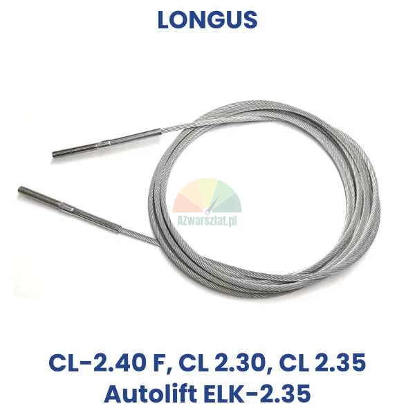 Steel lift cable for Longus CL 2.40 F, CL 2.30, CL 2.35 and Autolift ELK-2.35 models