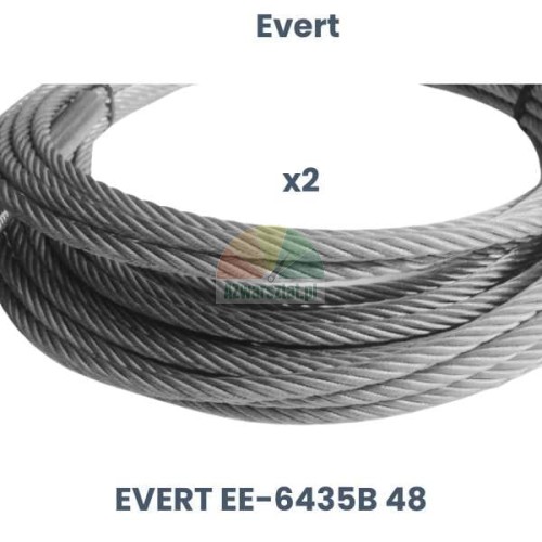 Set of 2 steel ropes for Evert EE-6435B 48 four-post lift