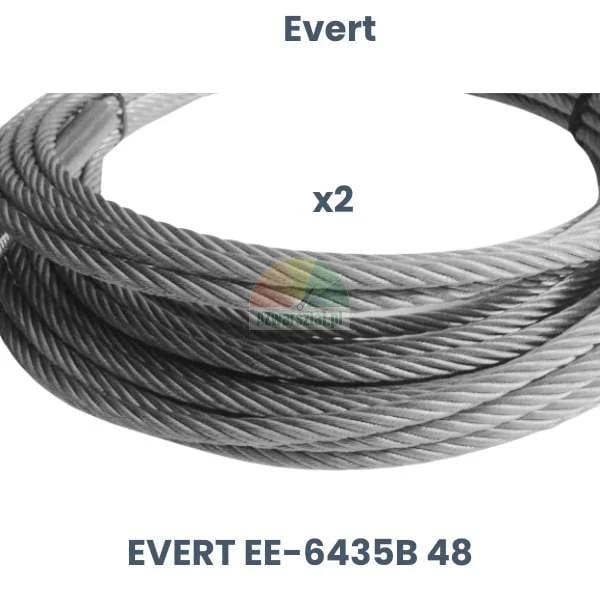 Set of 2 steel ropes for Evert EE-6435B 48 four-post lift