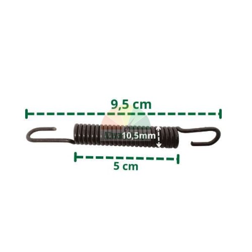 Metal tension spring 9.5 cm long