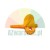 Orange plastic part with a mounting hole and a lever.