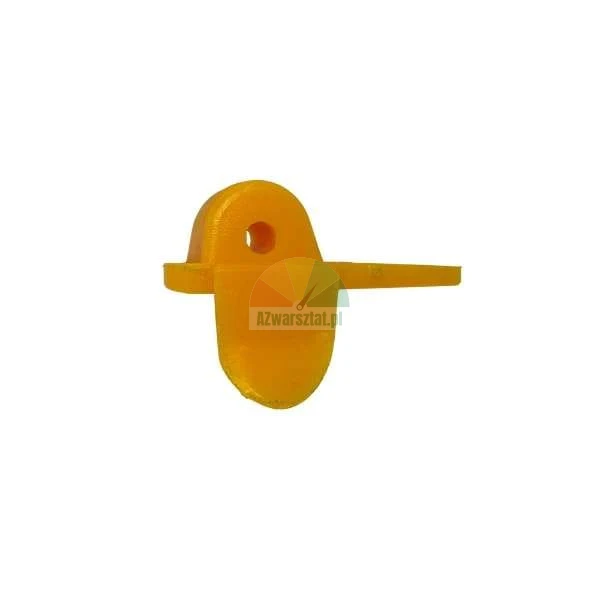 Yellow plastic trigger element for a pressure washer or sprayer.