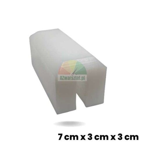 White car lift slider block 7cm x 3cm x 3cm made of durable plastic