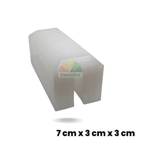 White car lift slider block 7cm x 3cm x 3cm made of durable plastic