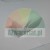 White plastic sliding element or guide with a notch on a white background.