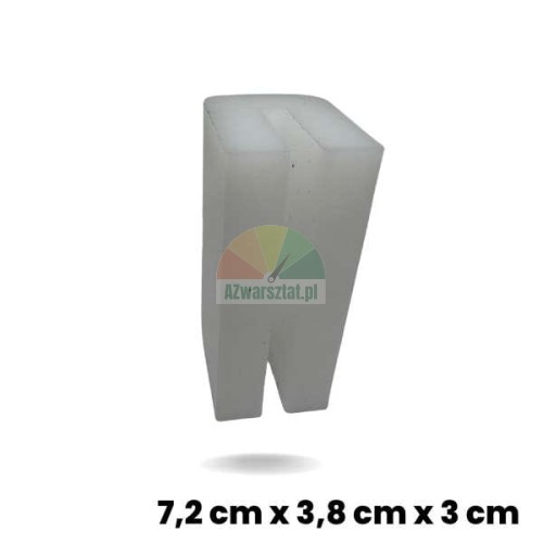 Lift slider block measuring 7.2 cm x 3.8 cm x 3 cm made of white plastic