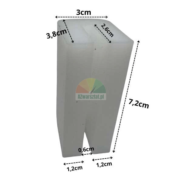 White lift slide pad 7.2cm x 3.8cm x 3cm