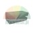 White U-shaped plastic spacer or protective element on white background