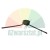 Black metal torsion spring isolated on a white background.