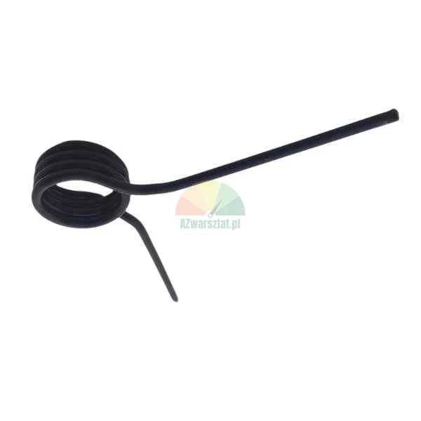 Black torsion spring isolated on a white background