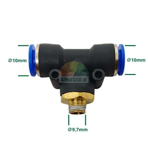 Pneumatic T-connector G 9.7mm - 2x10mm