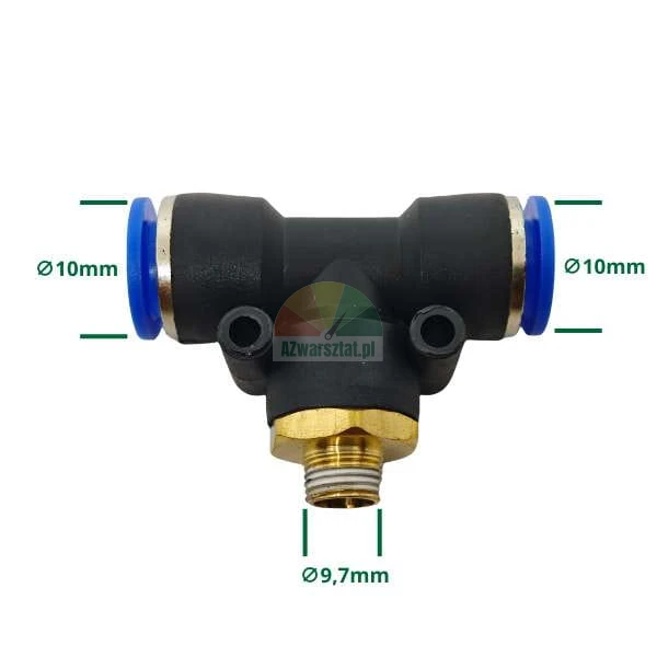 Pneumatic T-connector G 9.7mm - 2x10mm