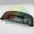 Black curved plastic component with two mounting holes on a white background.