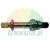 Hydraulic cartridge valve with gold adjustment knob and O-ring seal on white background.