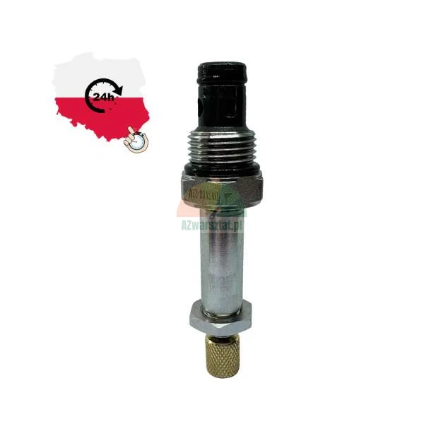 Hydraulic cartridge valve with manual adjustment and gold knob, fast 24h shipping from Poland.